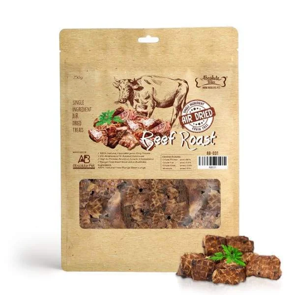 [34% OFF] Absolute Bites Air Dried Beef Roast Dog Treats 250g