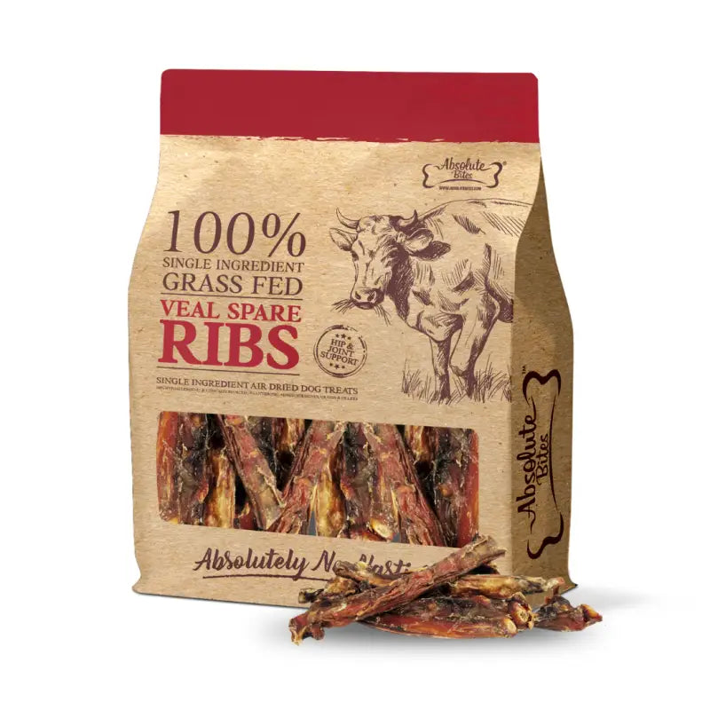 [34% OFF] Absolute Bites Air Dried Veal Spare Ribs Dog Treats 280g