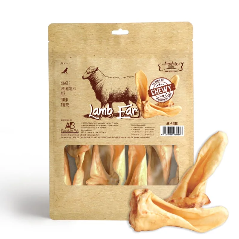 [34% OFF] Absolute Bites Lamb Ear Single Ingredient Dog Chew 8pcs