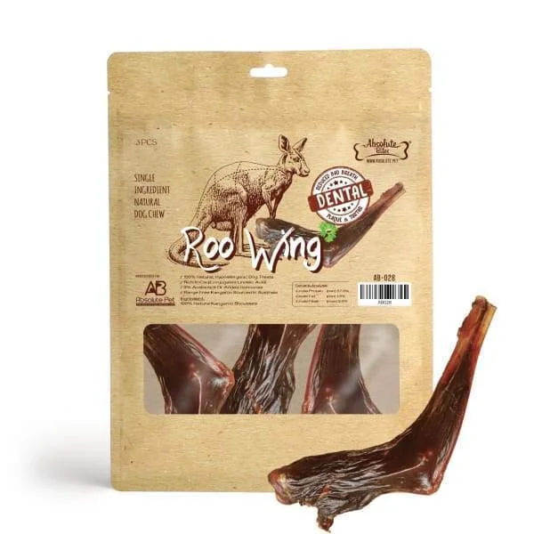 [34% OFF] Absolute Bites Roo Wings Air Dried Dog Treats (3pcs) 330g