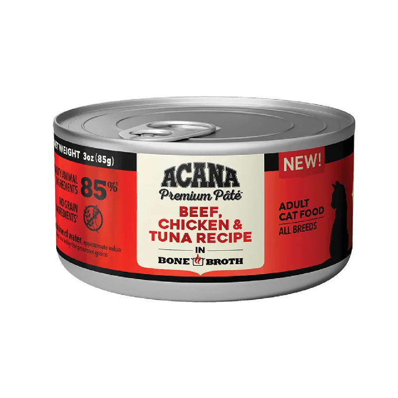 Acana Cat Grain Free Pate Can Food Beef, Chicken & Tuna