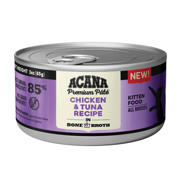 Acana Cat Grain Free Pate Can Food Kitten Chicken & Tuna