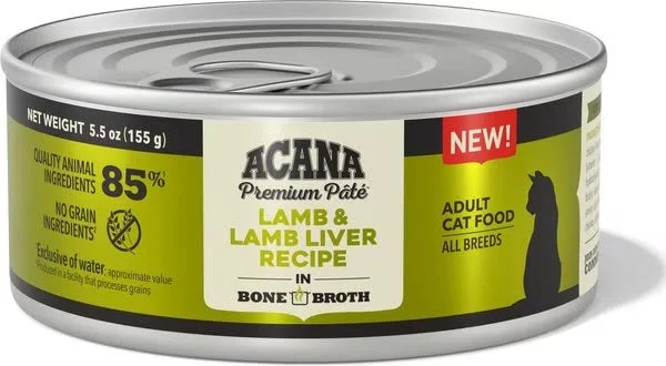 Acana Cat Lamb & Lamb Liver Pâté In Bone Broth (5.5 OZ Canned)