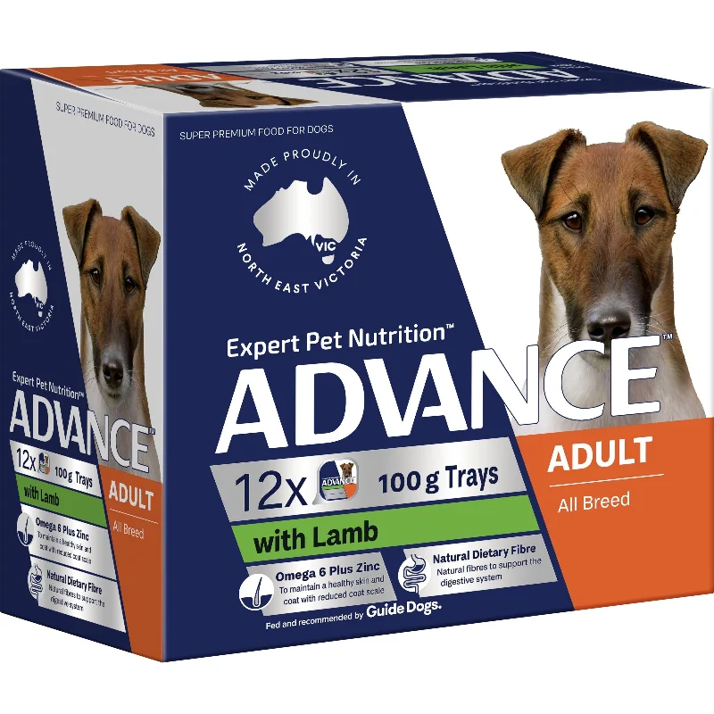 Advance Lamb All Breed Adult Dog Wet Food 100g x 12