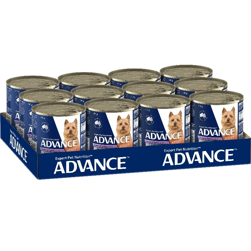 Advance Chicken and Turkey All Breed Adult Dog Wet Food 700g x 12