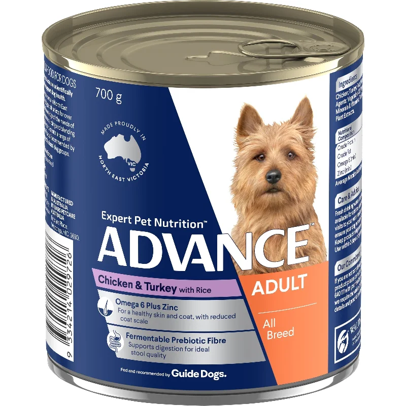 Advance Chicken and Turkey All Breed Adult Dog Wet Food 700g