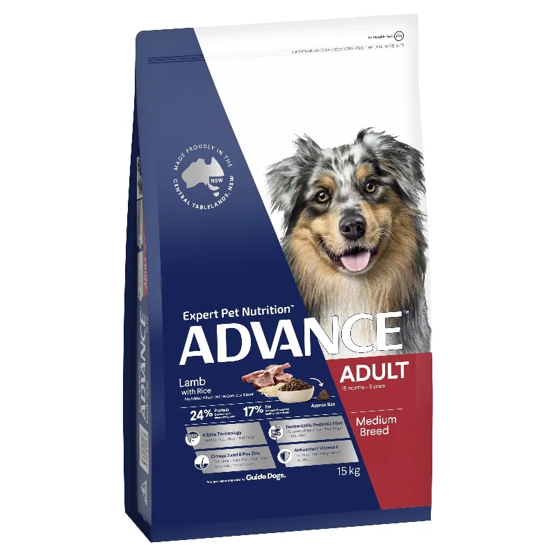 Advance Lamb and Rice Medium Breed Adult Dog Dry Food 15kg