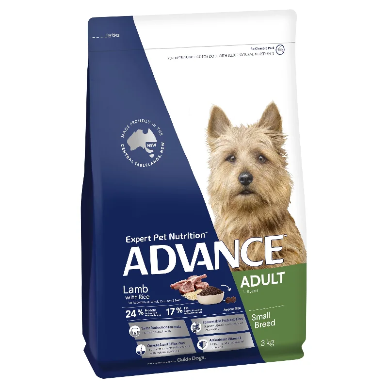 Advance Lamb and Rice Small Breed Adult Dog Dry Food 3kg