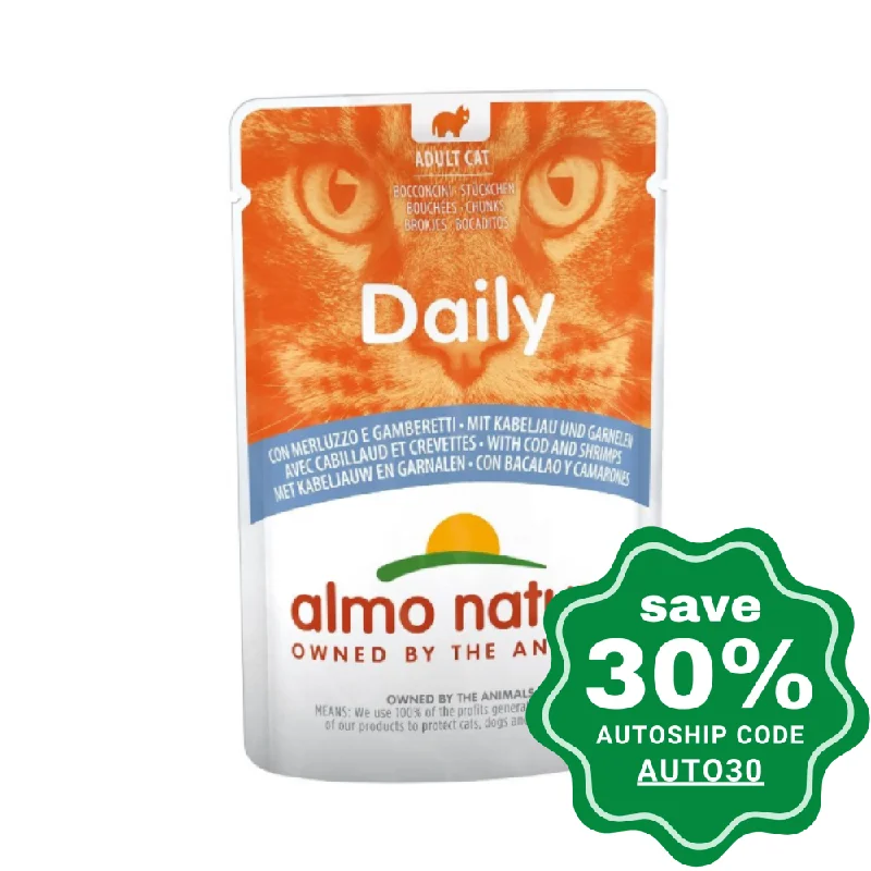 Almo Nature - Wet Food for Cats - Daily Menu - Cod & Shrimps - 70G (min. 30 Pouches)