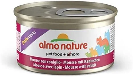 Almo Nature Daily Wet Cat Tin Grain Free Mousse With Rabbit