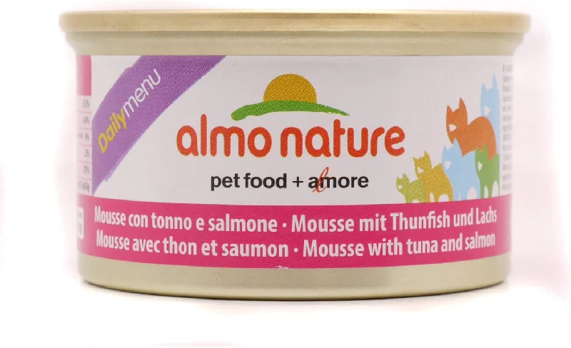 Almo Nature Daily Wet Cat Tin Grain Free Mousse With Tuna And Salmon