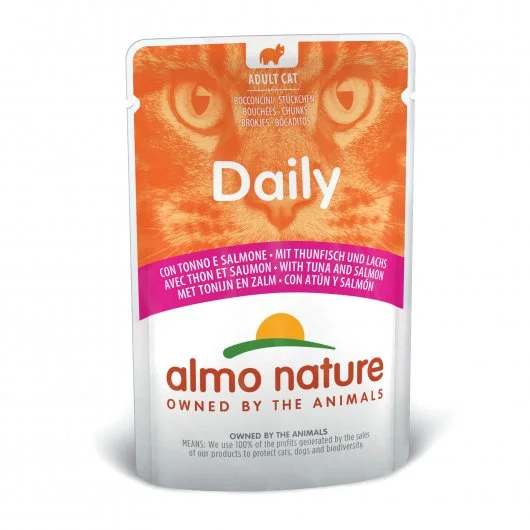 Almo Nature Daily Wet Cat Pouch With Tuna And Salmon