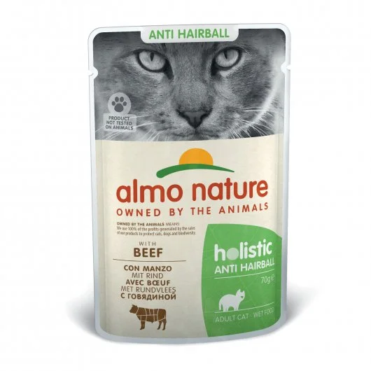 Almo Nature Functional Wet Cat Pouch Anti-hairball With Beef