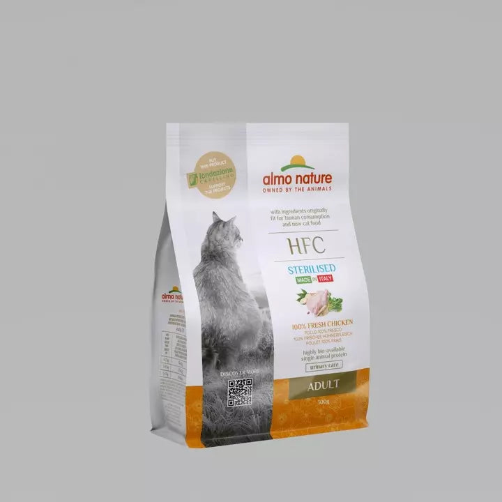 Almo Nature HFC for Sterilized Adult Cats - Dry Food 100% Fresh Chicken - 300g