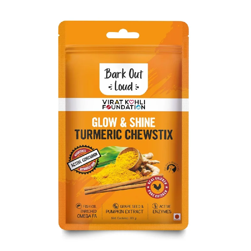 Bark Out Loud Glow and Shine Turmeric Chew Stix for Dogs and Cats