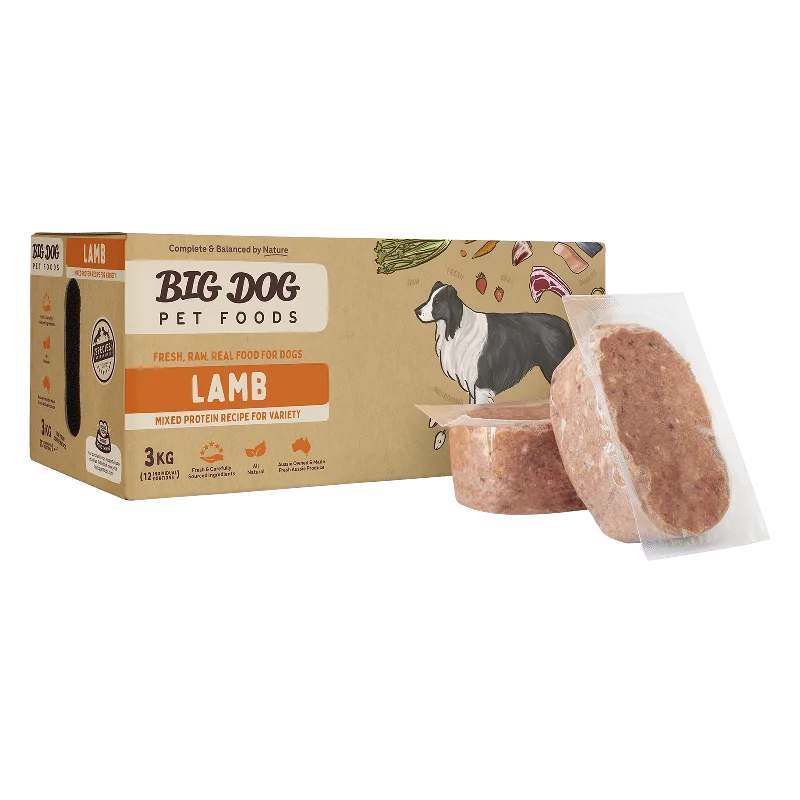 Big Dog Raw Dog Food Lamb 3kg 12pk