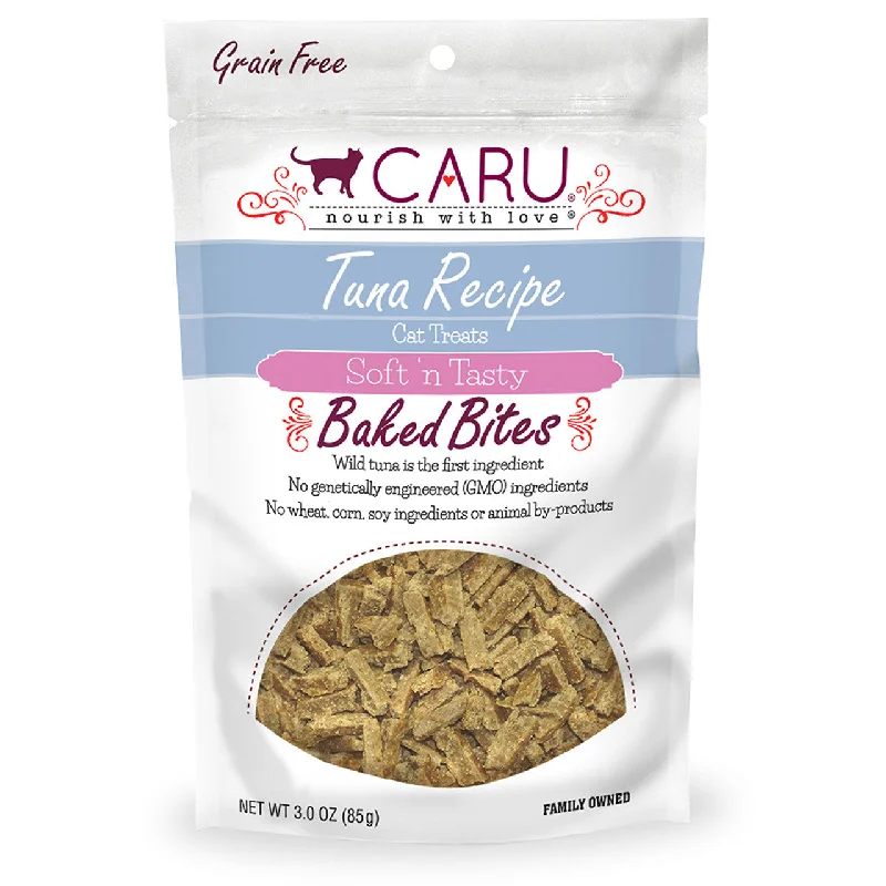 Caru Cat Soft ‘n Tasty Baked Tuna Recipe Bites(3 Oz bag)