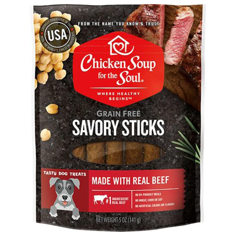 Chicken Soup for the Soul Grain Free Savory Sticks Beef Dog Treats