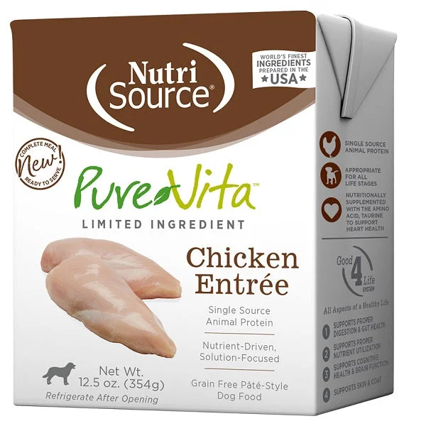 Nutrisource Purevita Chicken Entrée Tetra-Pak Dog 12.5oz