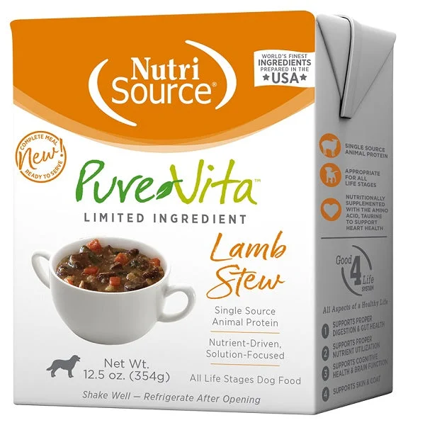 Nutrisource Purevita Lamb Stew Tetra-Pak Dog 12.5oz