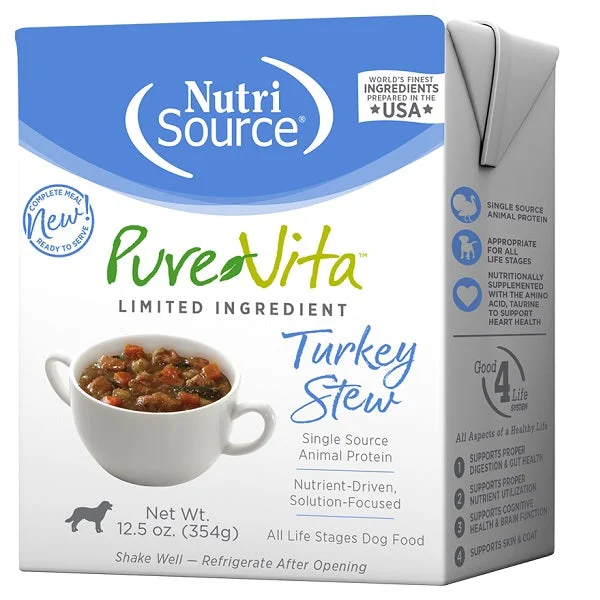 Nutrisource Purevita Turkey Stew Tetra-Pak Dog 12.5oz