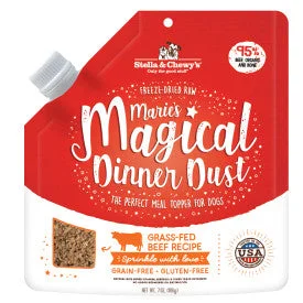 Stella & Chewy's Marie’s Magical Dinner Dust for Dogs Grass-Fed Beef Recipe - 7 Ounce Resealable Bag