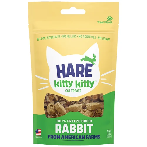 Treat Planet Hare Kitty Kitty 100% Freeze Dried Rabbit Cat Treats