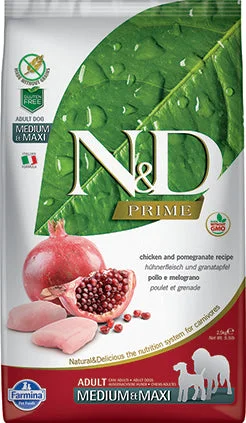 Farmina N&D Prime Grain Free Dog Dry Food Chicken & Pomegranate Adult Med/Maxi