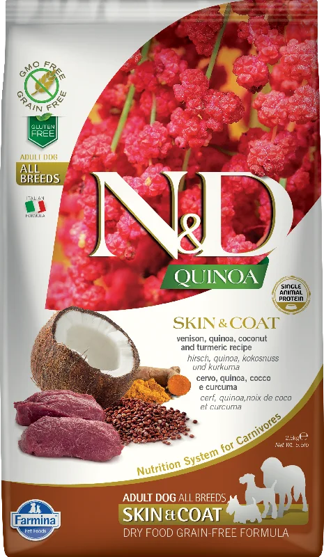 Farmina N&D Quinoa Functional Grain Free Dog Dry Food Skin & Coat Venison