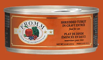 Fromm Four-Star Shredded Turkey in Gravy Entree Wet Cat Food