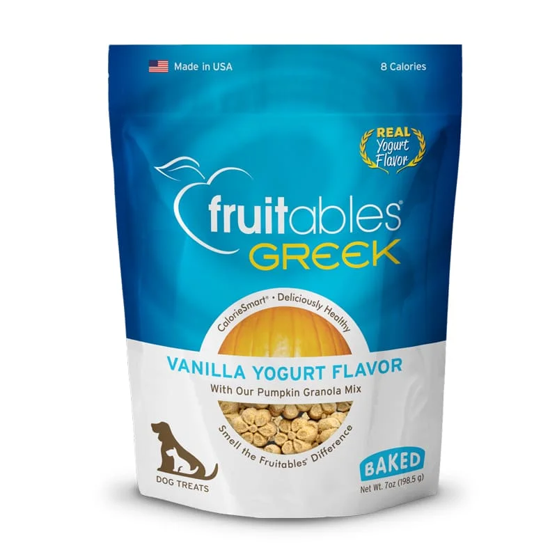 [33% OFF] Fruitables Greek Yogurt Vanilla Biscuit Dog Treats 7oz