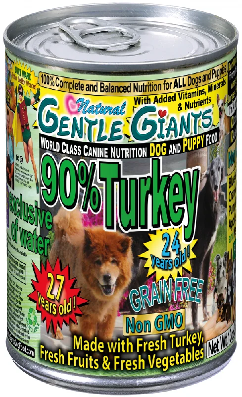 Gentle Giants Non-GMO Grain Free Turkey Dog & Puppy Can Food