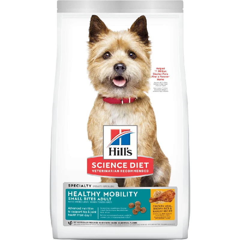 Hill's Science Diet Adult Healthy Mobility Small Bites Chicken Meal, Brown Rice, & Barley Recipe Dry Dog Food