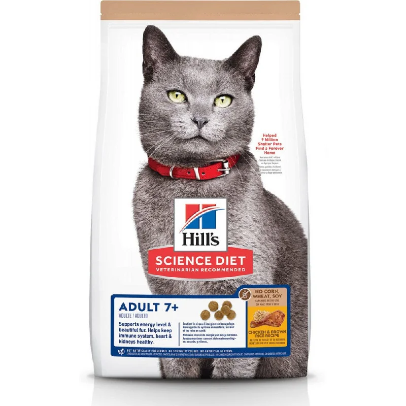 Hill's Science Diet Hill's Science Diet Adult 7+ No Corn, Wheat, or Soy Chicken & Brown Rice Recipe Dry Cat Food