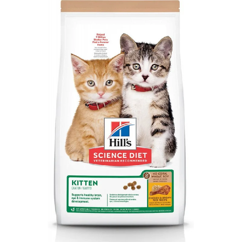 Hill's Science Diet Kitten No Corn, Wheat, or Soy Chicken & Brown Rice Recipe Dry Cat Food