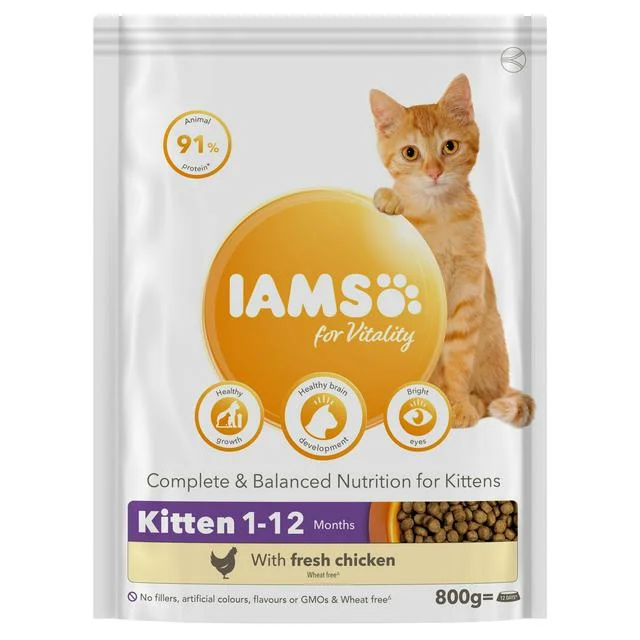 Iams Vitality Kitten Dry Food With Fresh Chicken