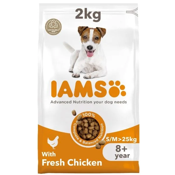 Iams Vitality Senior Small & Medium Dog With Fresh Chicken 2kg