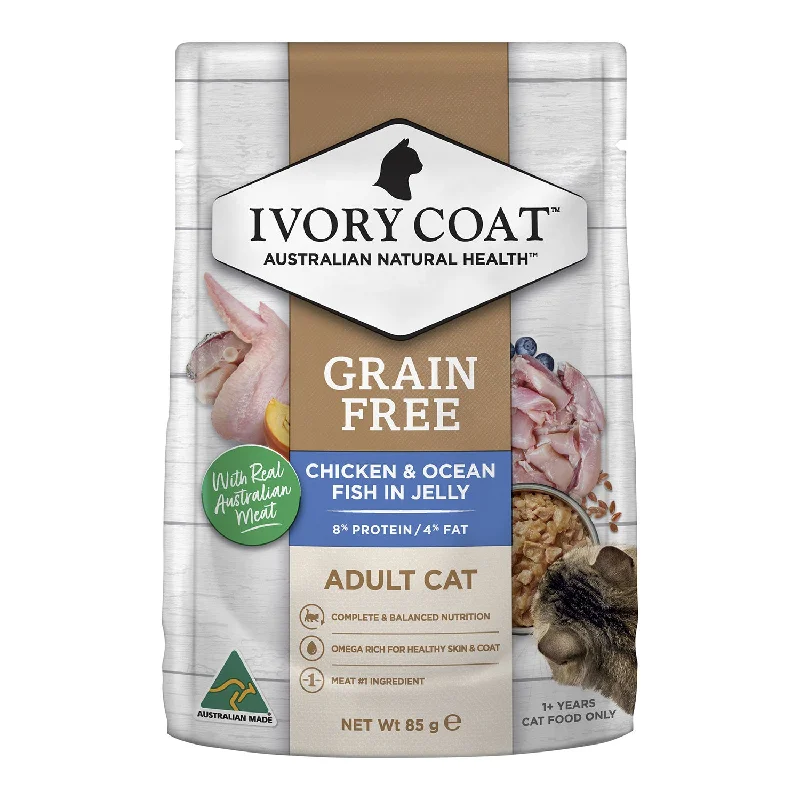 Ivory Coat Grain Free Chicken & Oceanfish in Jelly Adult Wet Cat Food