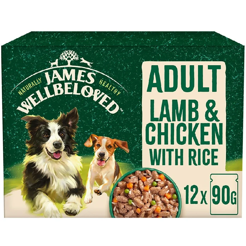 James Wellbeloved Adult Lamb & Chicken in Gravy Pouch 12 x 90g