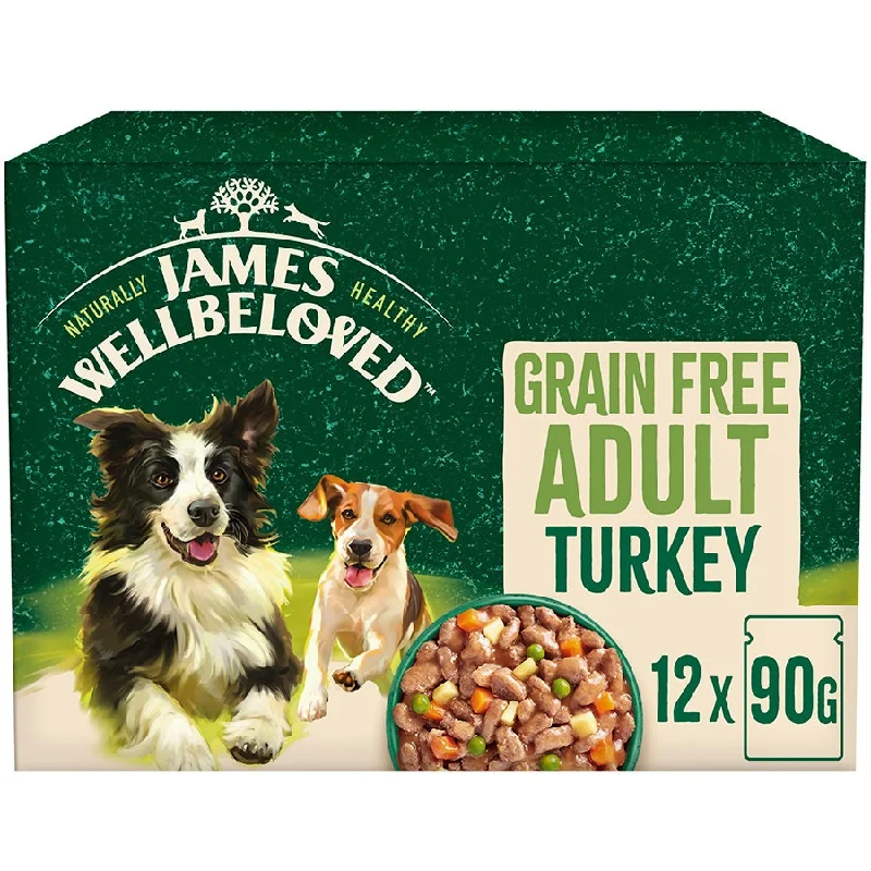 James Wellbeloved Grain Free Adult Turkey in Gravy Pouch 12 x 90g