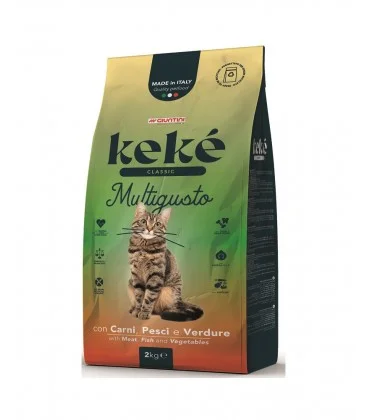 keke classic multigusto con crani with meat , fish and vegetables cat food dry 2kg