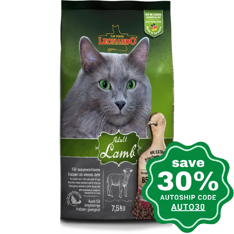 Leonardo - Natural Adult Dry Cat Food - Lamb Recipe - 7.5KG