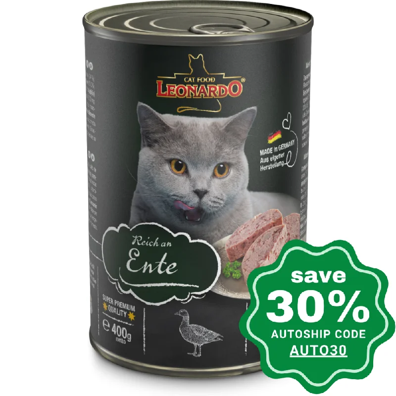 Leonardo - Natural Wet Cat Food - Duck Recipe - 400G (Min. 18 Cans)