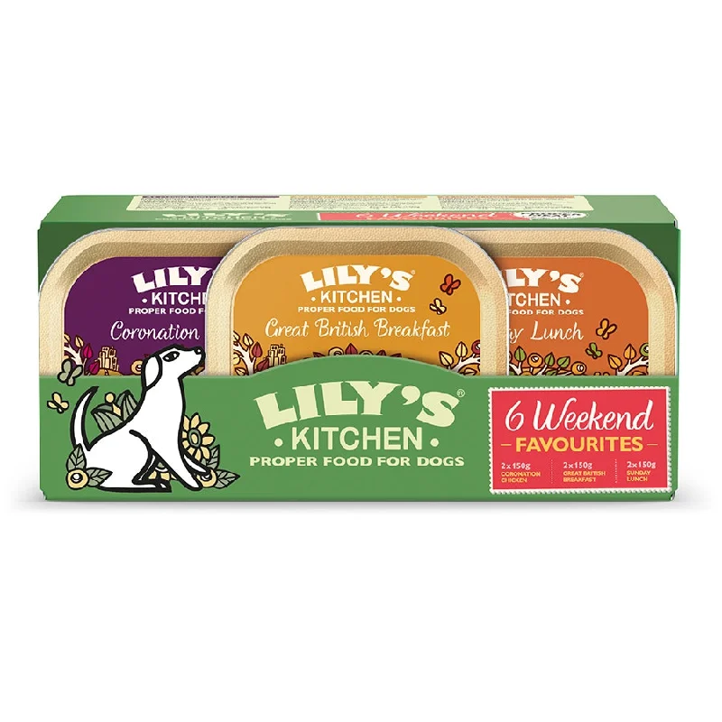 Lily's Kitchen Weekend Favourites Trays Multipack 6x150g (Pack of 4)