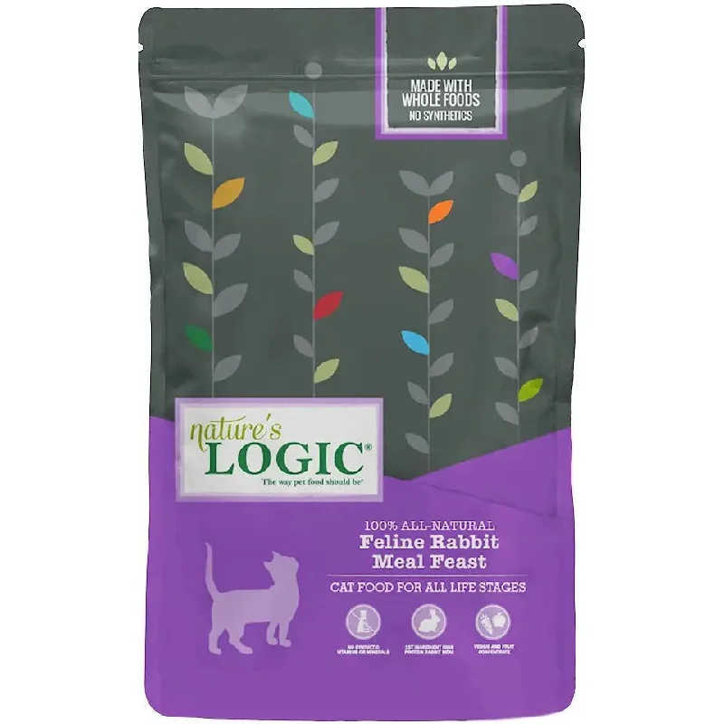 Nature's Logic Feline Rabbit Meal Feast All Life Stages Dry Cat Food