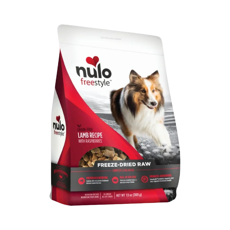 Nulo Freestyle Grain-Free Lamb with Raspberries Recipe Freeze-Dried Dog Food