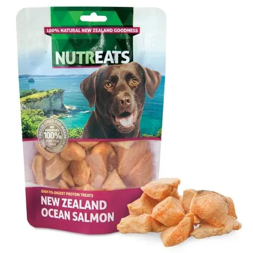 [3 FOR $45] Nutreats Freeze Dried Ocean Salmon Treats for Dogs 50g