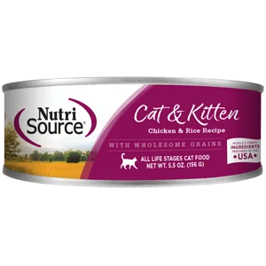 NutriSource Cat & Kitten Chicken & Rice Canned Cat Food