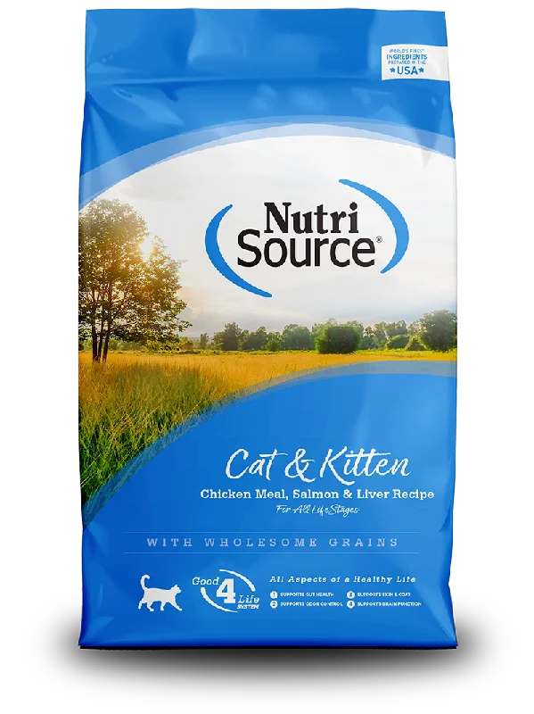 NutriSource Cat & Kitten Chicken, Salmon & Liver Dry Cat Food