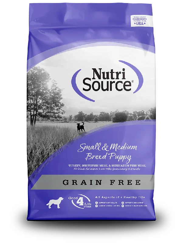 NutriSource Grain Free Small & Medium Breed Puppy Recipe Dry Dog Food